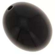 Beads - 14x11mm Opaque resin olive beads - Black x6 14x11mm Opaque resin olive beads - Black x6