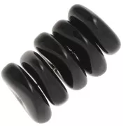 Beads - 13mm round irregular beads in opaque resin - Black x6 13mm round irregular beads in opaque resin - Black x6