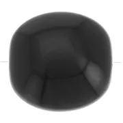 Beads - 16mm Flat beads - rounded square - opaque resin - Black x5 16mm Flat beads - rounded square - opaque resin - Black x5