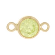 4.5 mm round Zirconium oxide spacer - Lime - Gold filled (laminated gold)
