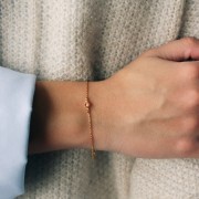 4.5 mm round Zirconium oxide spacer - Lime - Gold filled (laminated gold)