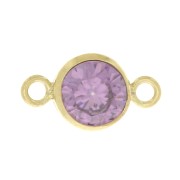 4.5mm round Zirconium oxide insert Lt Amethyst - Gold filled (laminated gold)