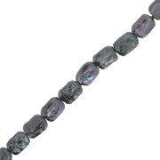 18x14mm Freshwater pearl irregular rectangle tinted - Grade AA Pearlescent Black