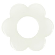 18mm transparent acetate flower pendant - Ecume x1