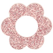 18mm acrylic flower pendant - Old rose glitter x1