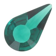 10x6mm PureCrystal 4328 Cabochon - Emerald Ignite x1