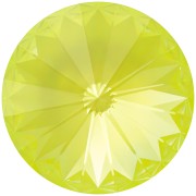 14mm PureCrystal 1122 Rivoli Cabochon - Crystal Electric Yellow Ignite x1