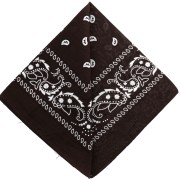 100% cotton bandana - Cashmere pattern - Dark brown x1