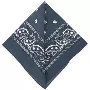 Grey - 100% cotton bandana - Cashmere pattern - Dark grey x1 100% cotton bandana - Cashmere pattern - Dark grey x1