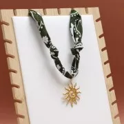 Bandana 100% cotton - Cashmere pattern - Khaki x1