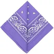 Purple - 100% cotton bandana - Cashmere pattern - Lavender x1 100% cotton bandana - Cashmere pattern - Lavender x1