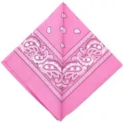 Pink - Bandana 100% cotton - Cashmere pattern - Pink x1 Bandana 100% cotton - Cashmere pattern - Pink x1