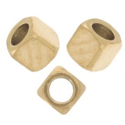 2mm 304L stainless steel Cubic beads - Gold x10