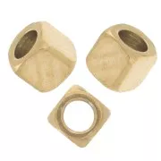2mm 304L stainless steel Cubic beads - Gold x10
