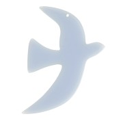 35x25mm Translucent acrylic bird pendant excl. Perles&Co - Glacier blue x1