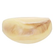 52x28mm Hair accessory for elastic scrunchie - Ivory marbled x1