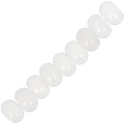 Heishi rondelle beads 8x5 mm Jade gemstone - White x15