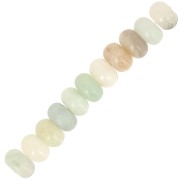 Heishi rondelle beads 8x5 mm gemstone - Amazonite x15