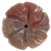 20mm gemstone flower pendant - Indian Agate x1
