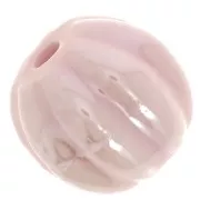 Light pink - Perles citrouille en céramique 13 mm - Rose clair irisé x10 Perles citrouille en céramique 13 mm - Rose clair irisé x10