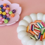 Assortment of 10 mm to 14 mm round flattened engraved bone beads - Multicolor x50g