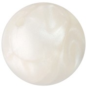 16mm Opaque resin beads - Pearlescent white x4