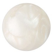 8mm Opaque resin beads - Pearlescent white x10