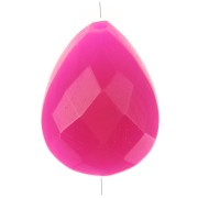 14x10mm Bead drop ethnic pattern gemstone tinted Calcedoine Rose Gold x1