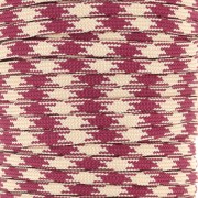 4mm Paracord - flat parachute cord - Burgundy - Beige x1m