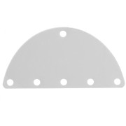 15x30mm Half-moon weaving and mounting accessory - Silver Tone x1