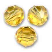 Round bead PureCrystal 5000 8 mm - Light Topaz x1