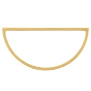 30x15mm 304L stainless steel half-moon weaving and mounting ring - Gold x1