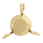 Stainless steel Gold 304L Spacers 3 rings 6 mm zirconium oxide - Crystal x1