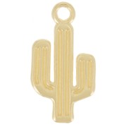 25x13mm Cactus pendant - Fine gold plated x1