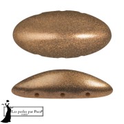 20x10mm Athos 3D 3 holes® by Puca® - Apricot Metallic Mat x1