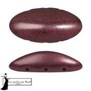 20x10mm Athos 3D 3 holes® by Puca® - Cherry Metallic Mat x1