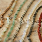 Flower beads 6mm gemstone - Jade x 38cm