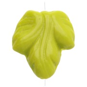 Vine leaf beads 15.5x14 mm - Opaque Olivine x5