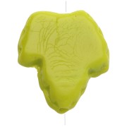 Vine leaf beads 15.5x14 mm - Opaque Olivine x5