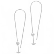 925 Sterling Silver earwires for Becharmed 48mm x2