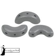 5x10mm Arcos® glass beads by Puca® - Vogue Grey Medium Mat x10g