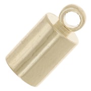 Cylindrical cord end ferrules 4 mm Gold x10
