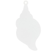 50x24mm Acrylic Shell Pendant - Turquoise - Violet Glitter x1