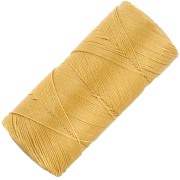 Linhasita waxed thread spool for micro macramé 0.75 mm Mustard (1466) x228m