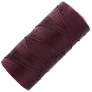 Linhasita Waxed Yarn Spool for Macramé, 1.4 mm - Cherry Black (630) x 130 m