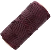Linhasita waxed metallic thread spool for macramé 1.4 mm - Currant (632) x130m