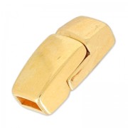 Magnetic clasp 17x8mm for cords 5mm fine Gold plated x1
