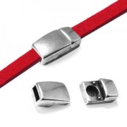 Magnetic clasp 17x8mm for cords 5mm fine Gold plated x1