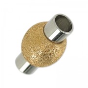 Magnetic claspfor cord 6 mm stainless steel/rose gold tone x1