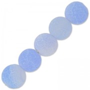 Beads Cracked Agate 6 mm Light Sapphire x15